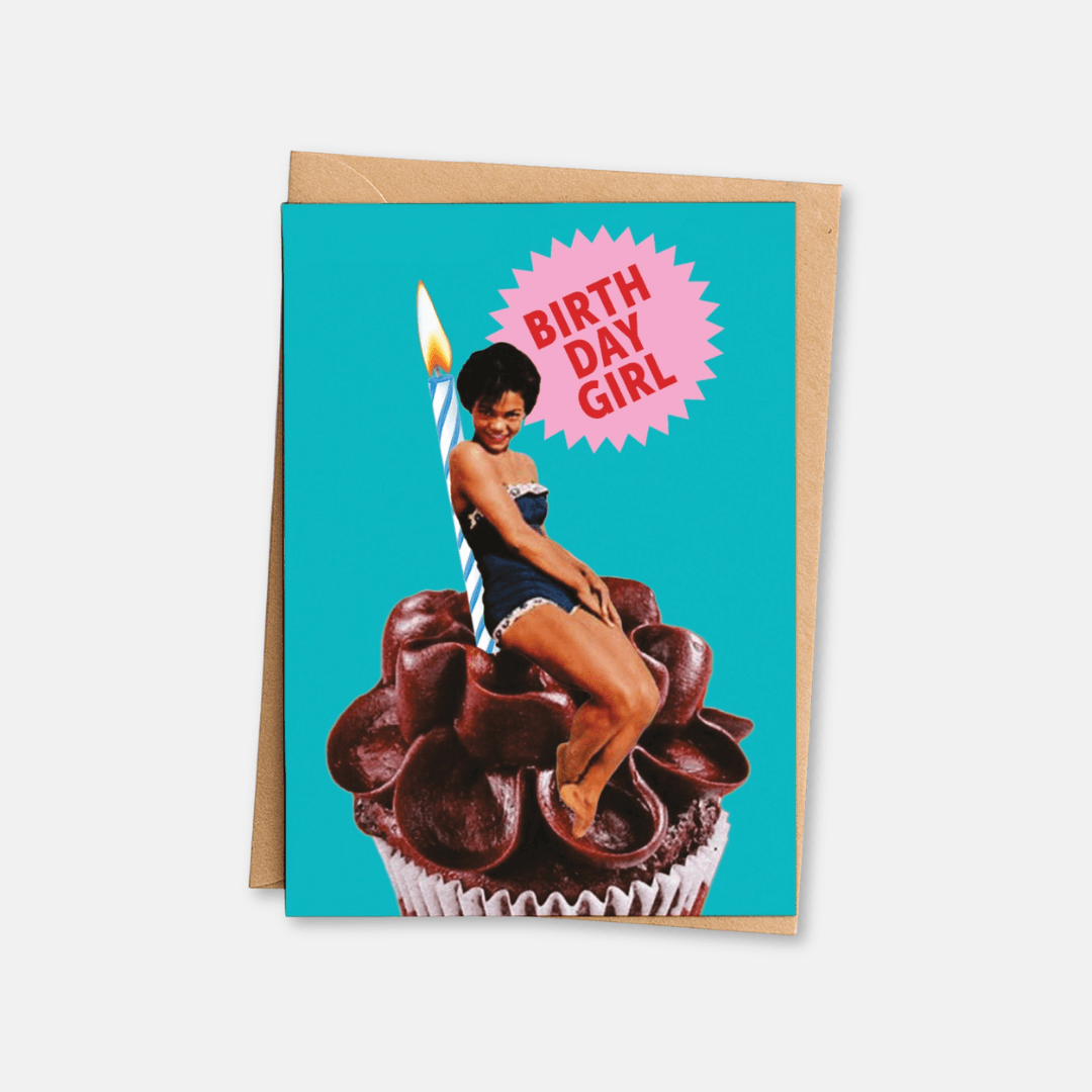 Cupcake Birthday Girl Greetings Card