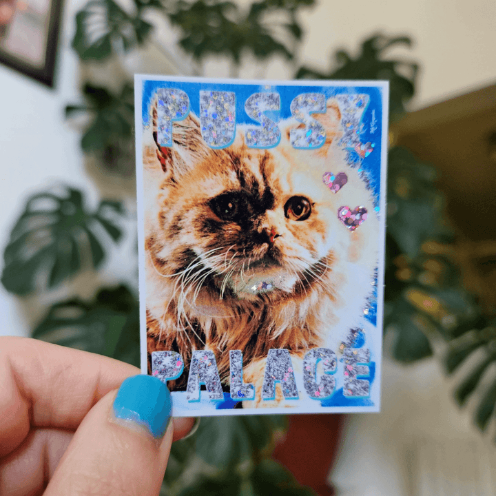Pussy Palace Holographic Vinyl Sticker