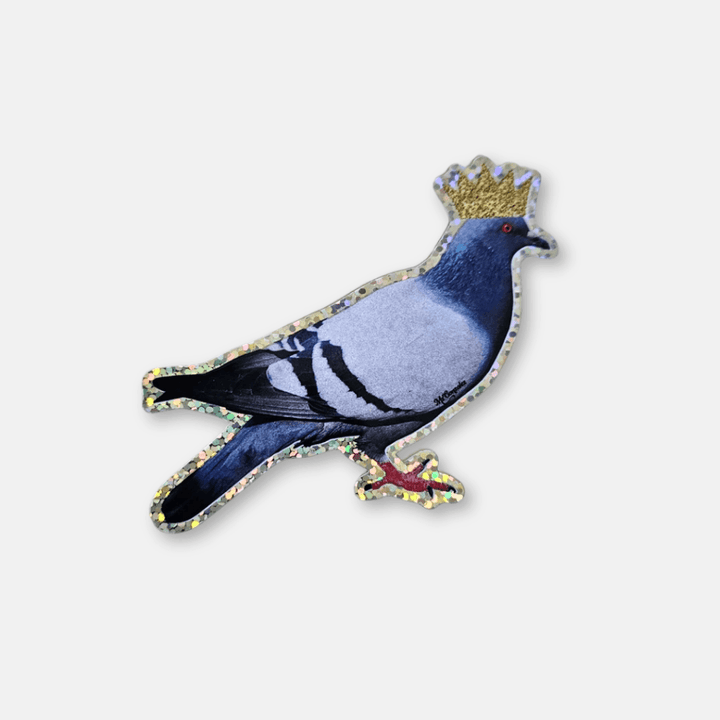 Queen Pigeon Holographic Vinyl Sticker