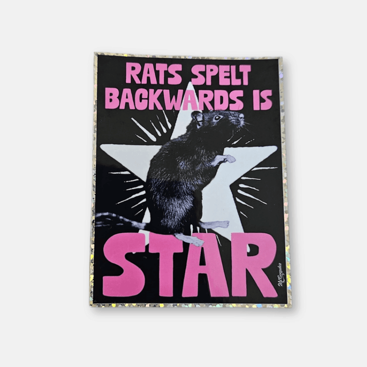 Rats Star Holographic Vinyl Sticker