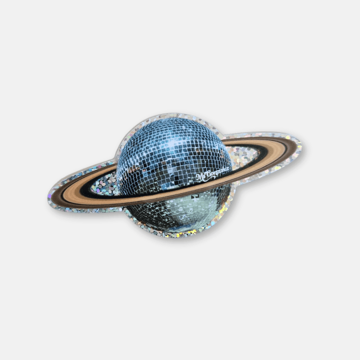 Saturn Disco Holographic Vinyl Sticker