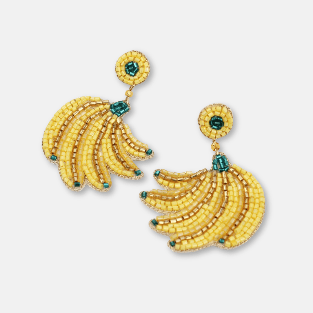 Banana Beaded Earrings