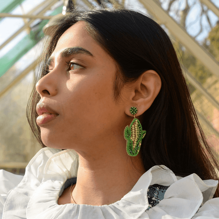 Sweetcorn Beaded Earrings