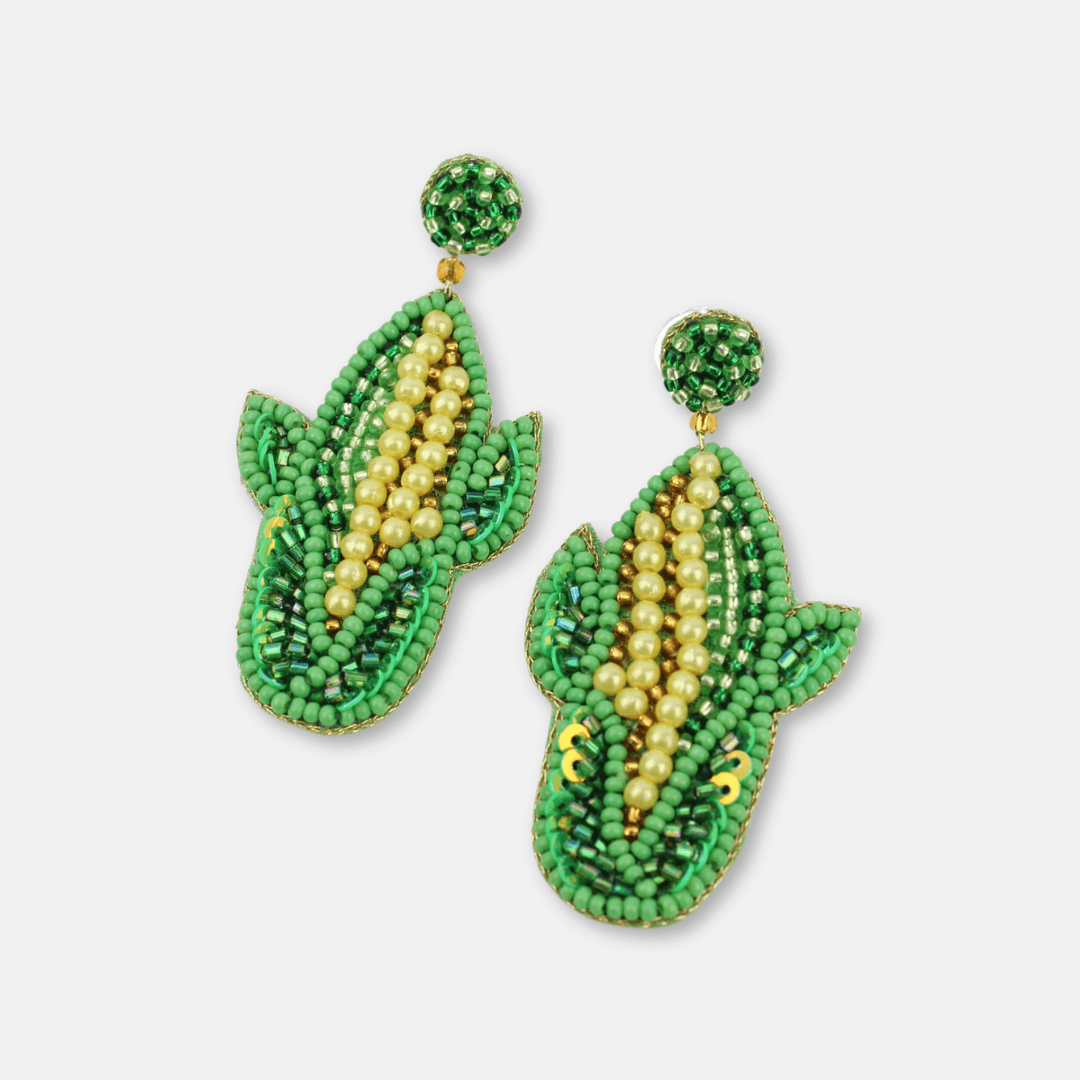 Sweetcorn Beaded Earrings