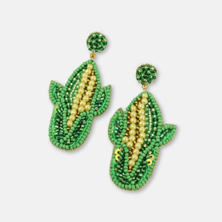 Sweetcorn Beaded Earrings