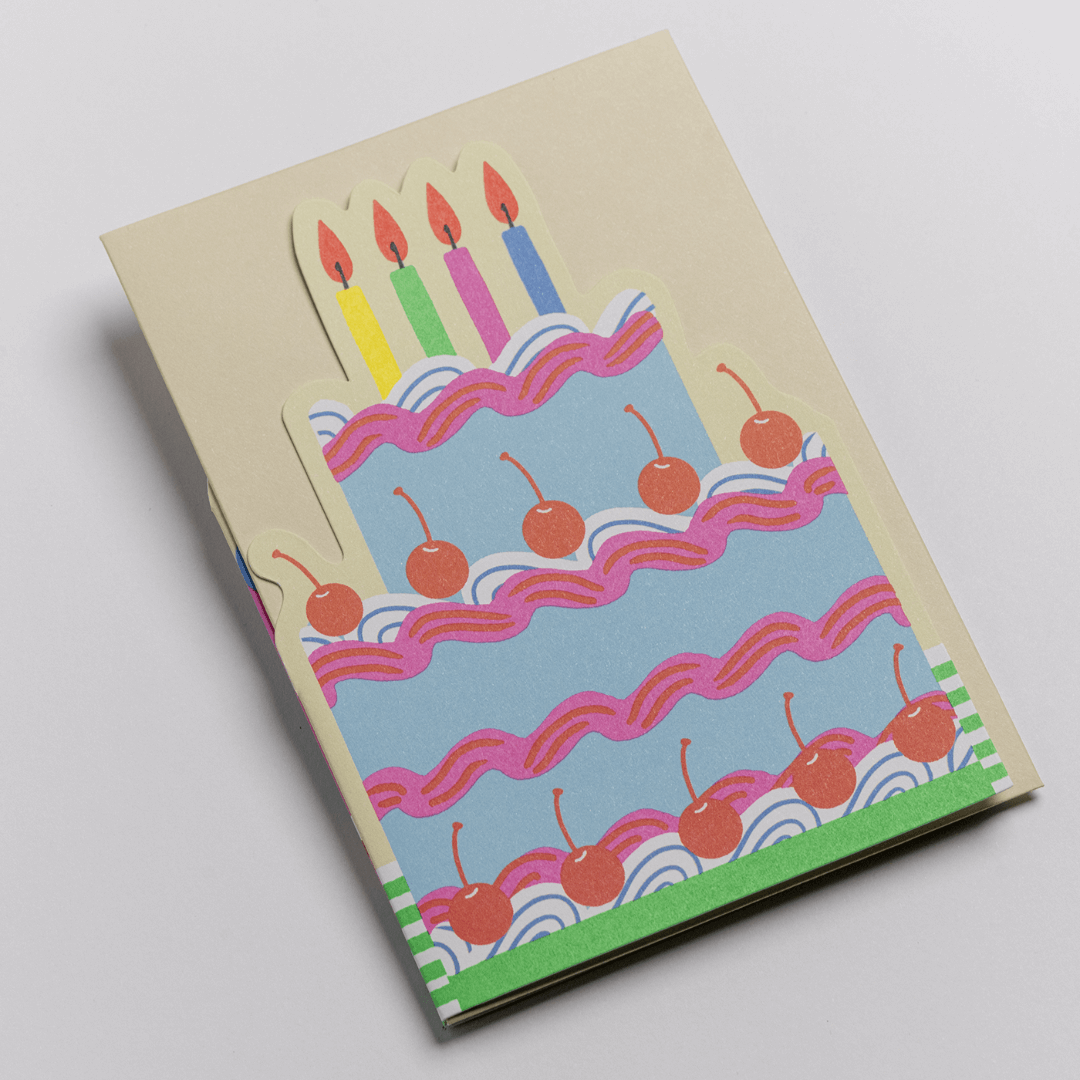 Cakes Concertina Greetings Card