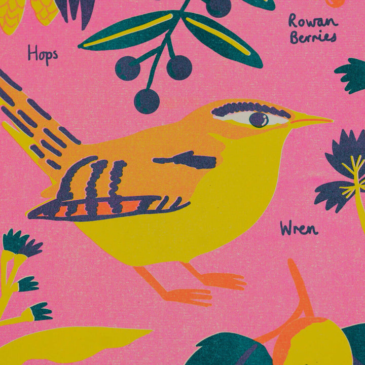 December Foraging Riso Print