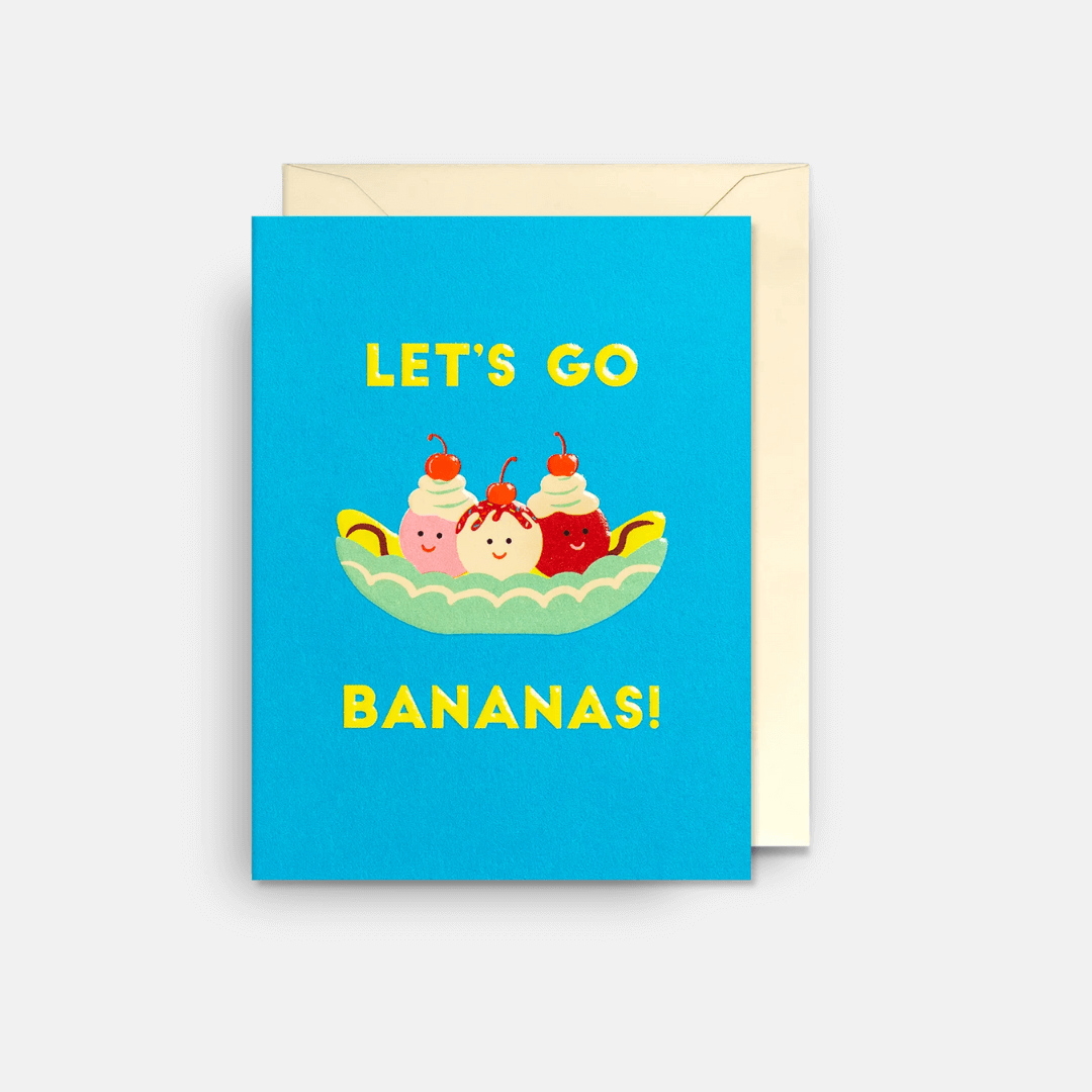 Let's Go Bananas Mini Greetings Card