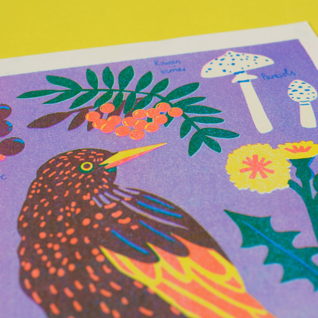 November Foraging Riso Print