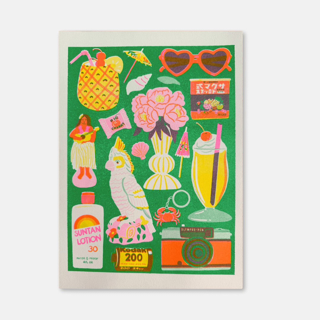 Tropical A4 Riso Art Print