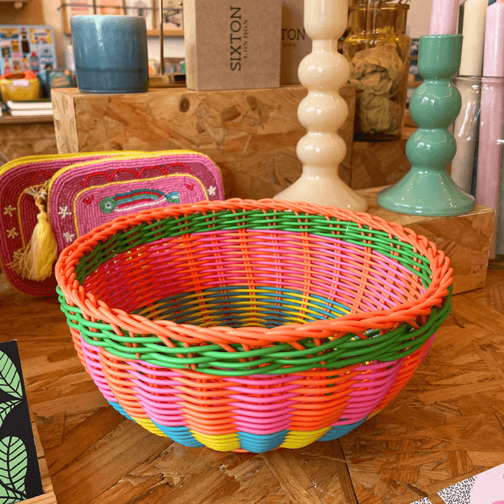 Zingy Woven Round Basket