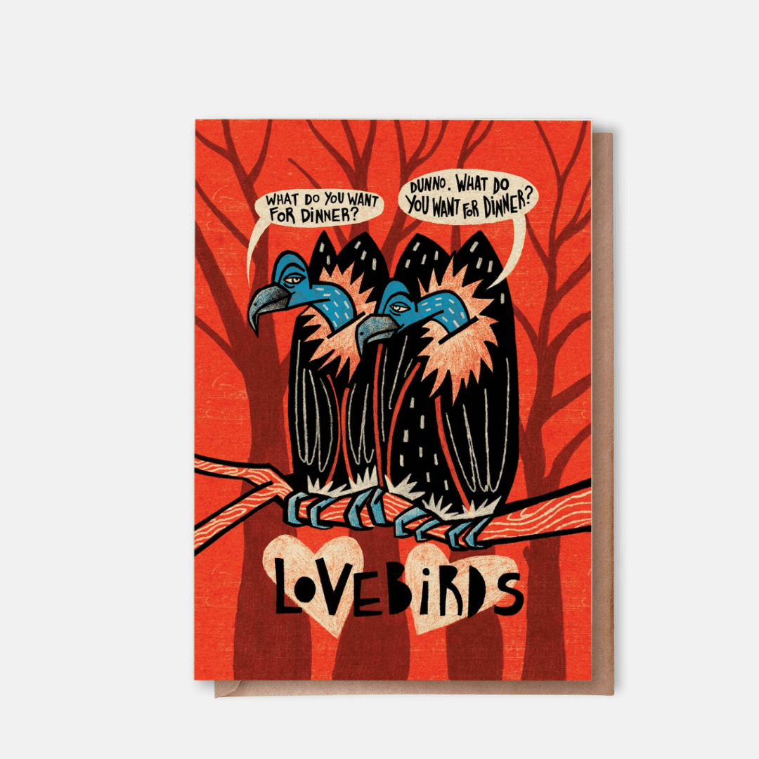 Lovebirds Greetings Card