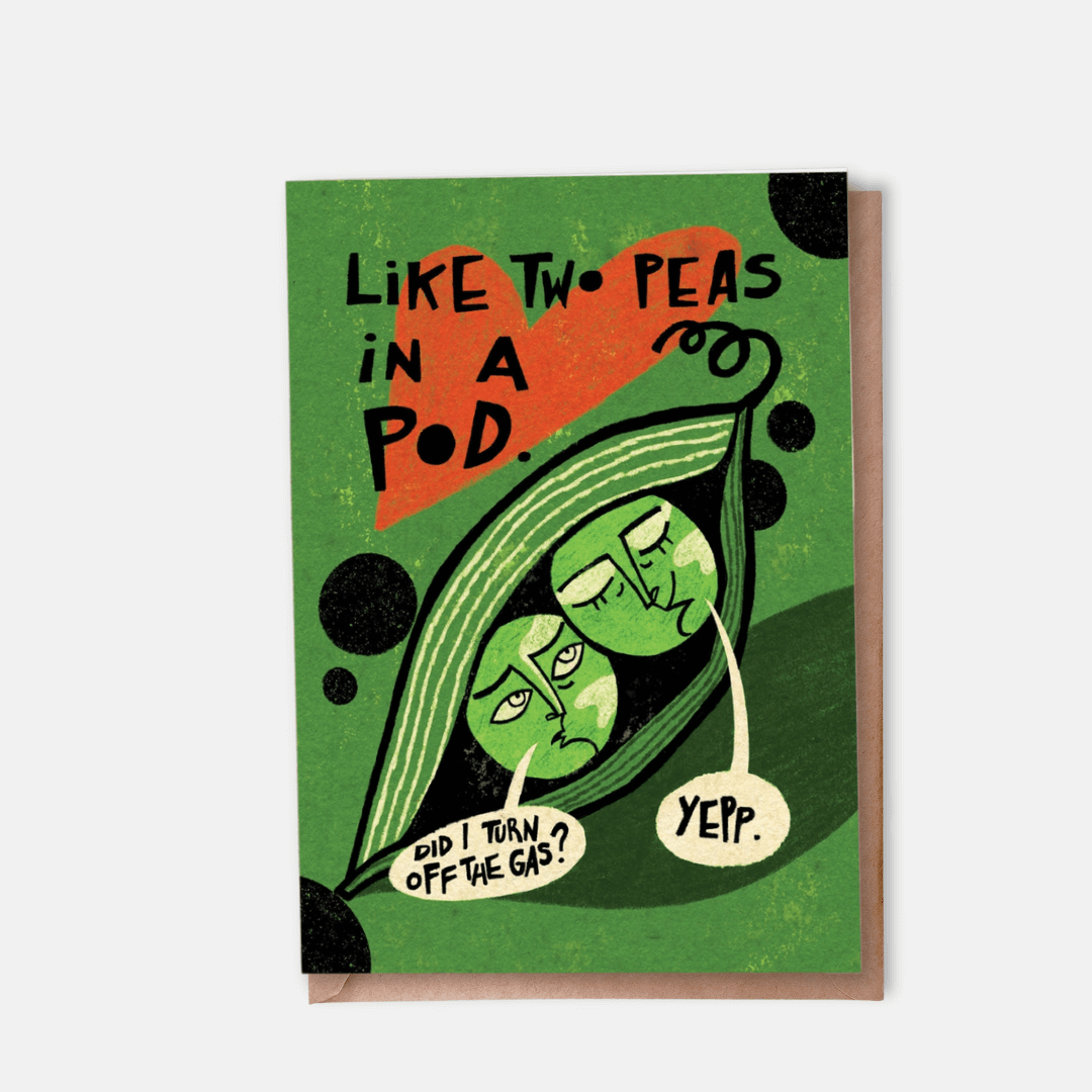 Peas In A Pod Greetings Card