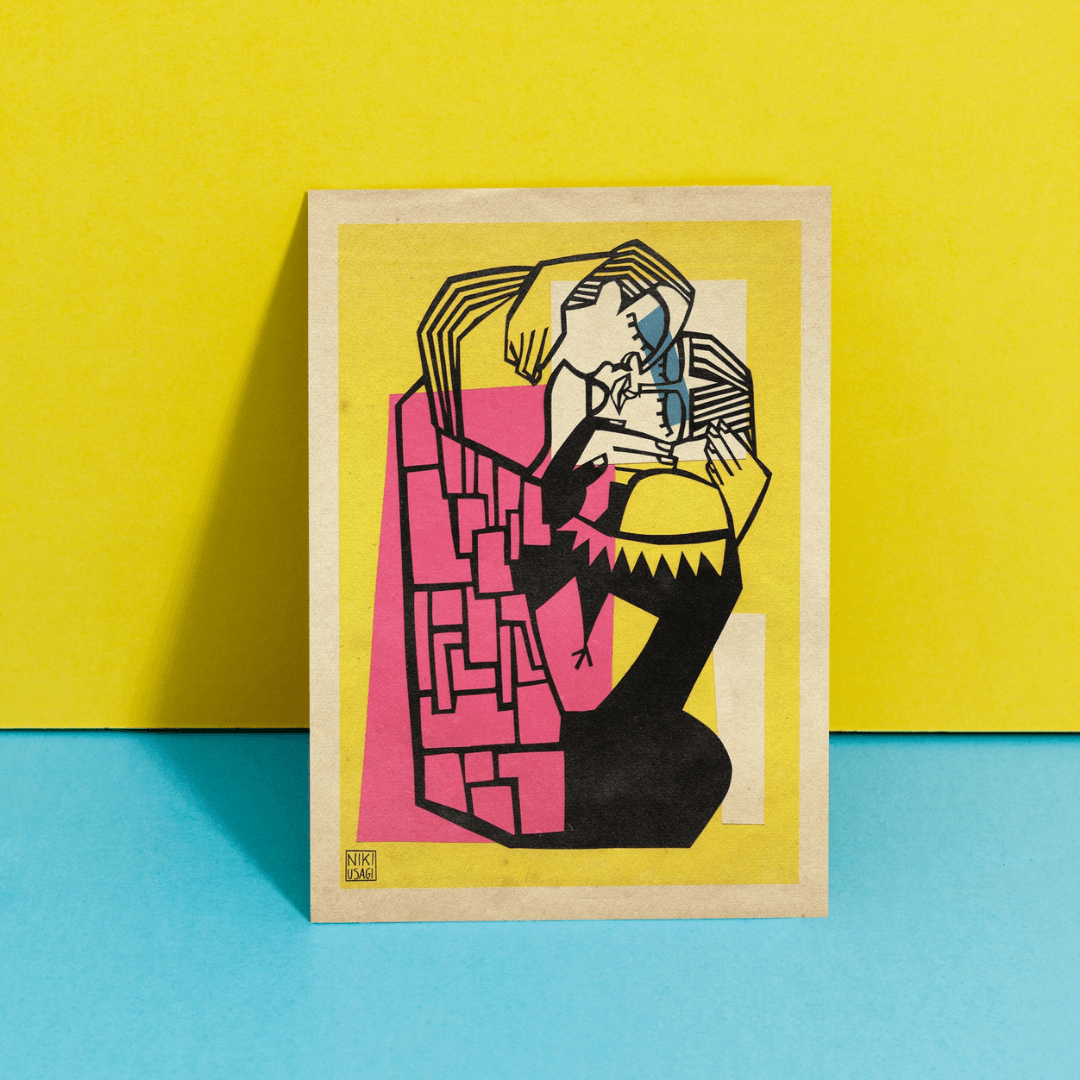 The Kiss A4 Art Print
