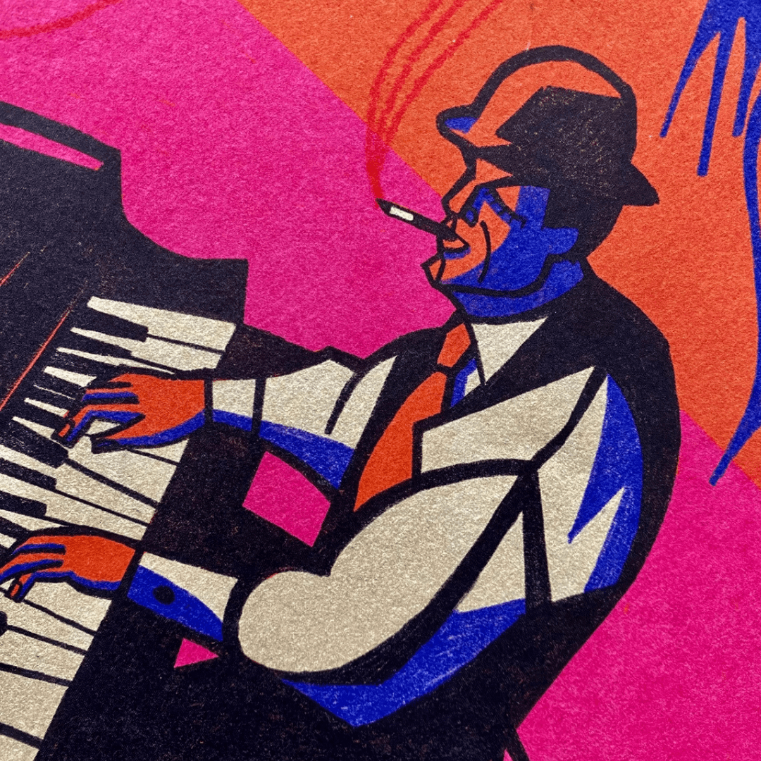 The Jazz Pianist A3 Art Print