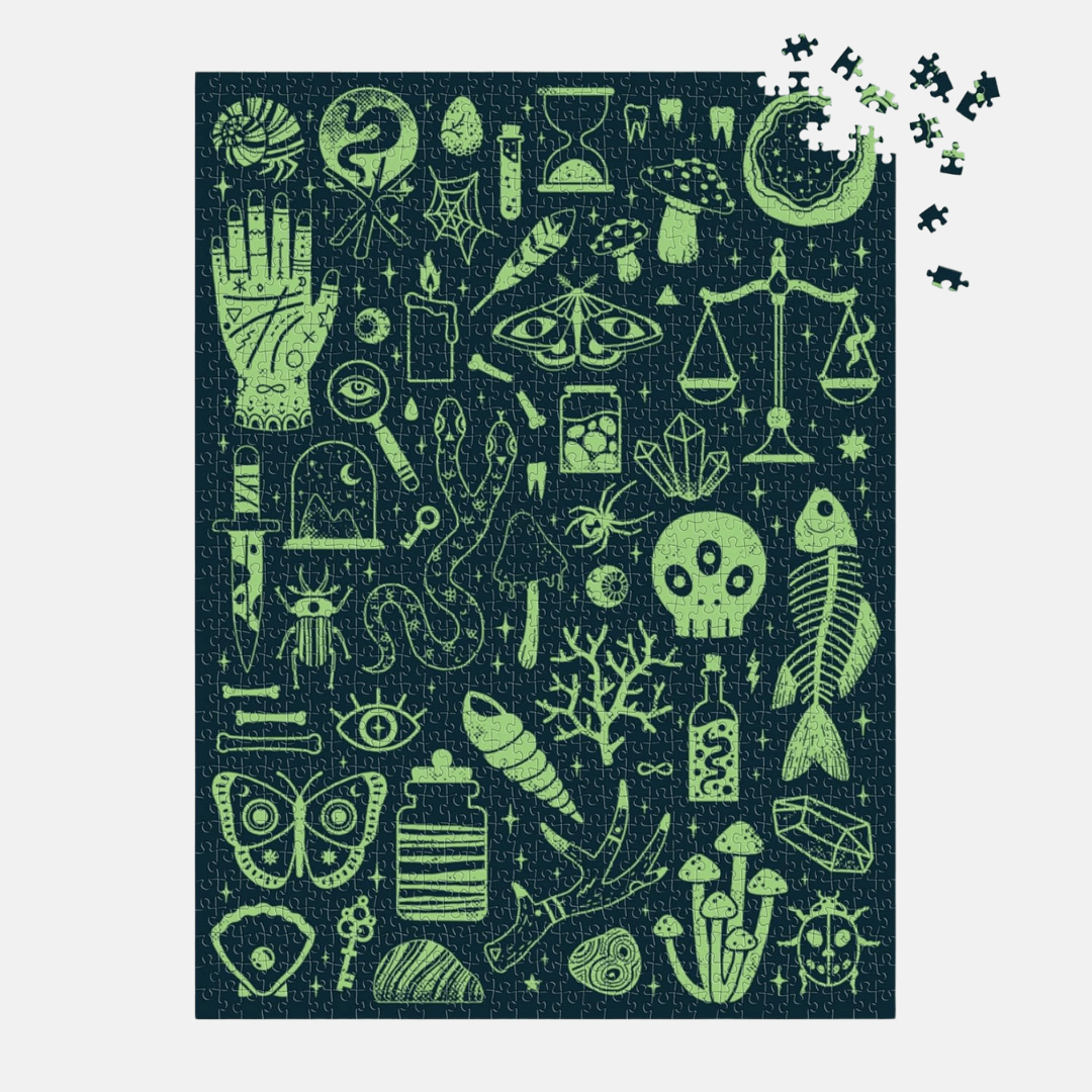 Occult & Curious Glow-in-the-Dark 1000 Piece Puzzle