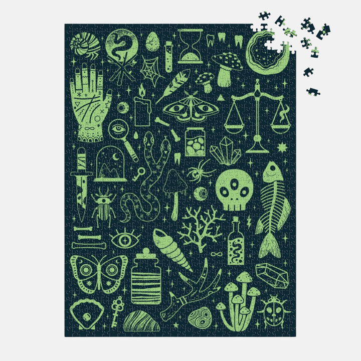 Occult & Curious Glow-in-the-Dark 1000 Piece Puzzle