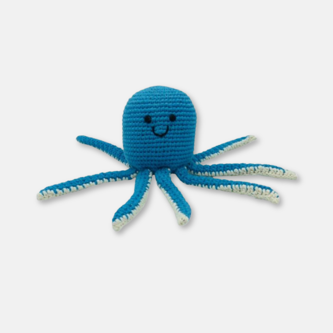 Octopus Organic Cotton Crochet Rattle