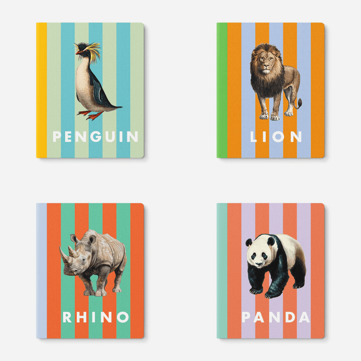 Striped Animal Exercise Books