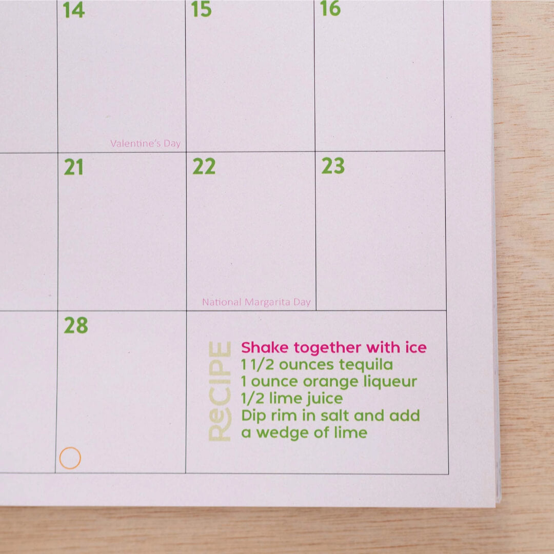 2026 Cocktail Wall Calendar