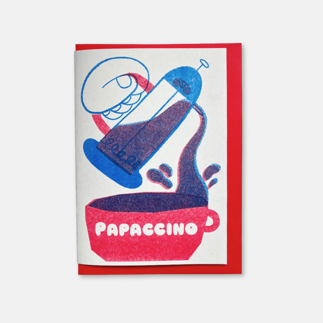 Papaccino Father's Day Riso Greetings Card