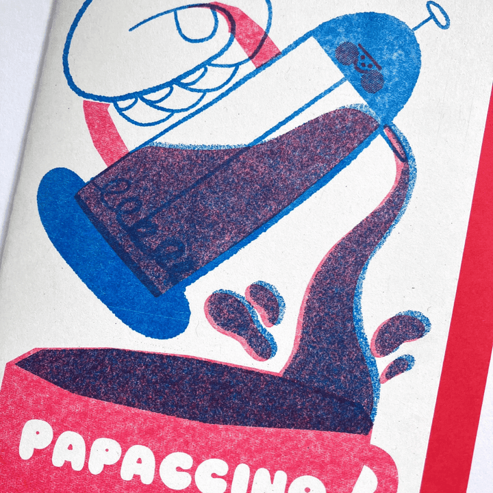 Papaccino Father's Day Riso Greetings Card