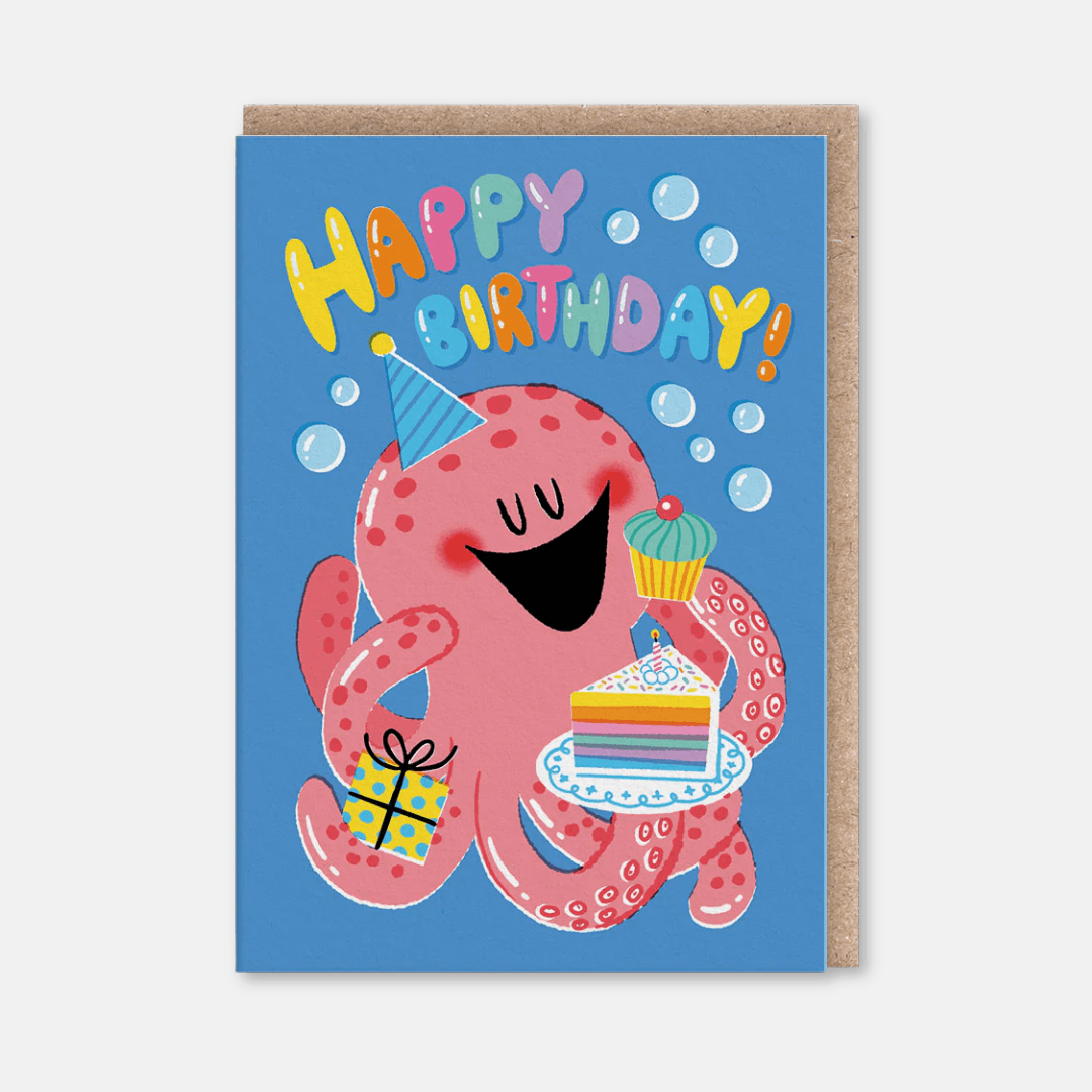 Octopus Birthday Greetings Card