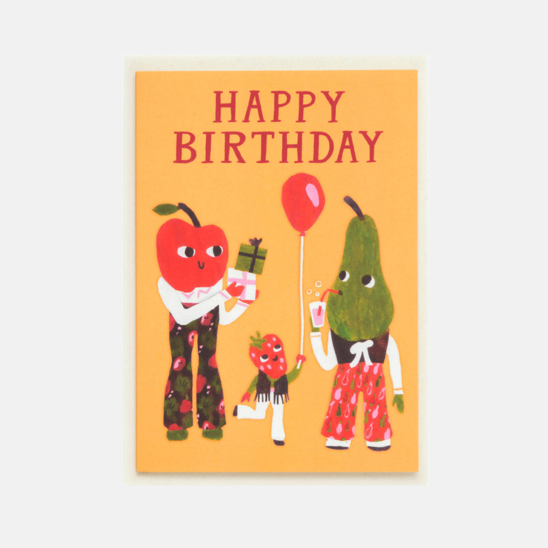 Pear Party Birthday Greetings Card