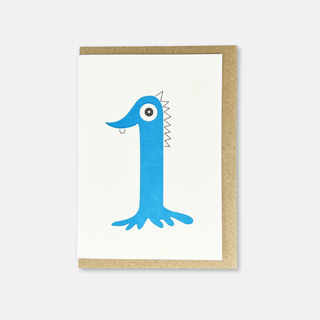 Alien First Birthday Greetings Card
