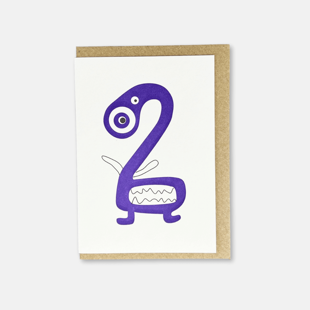 Alien Second Birthday Greetings Card