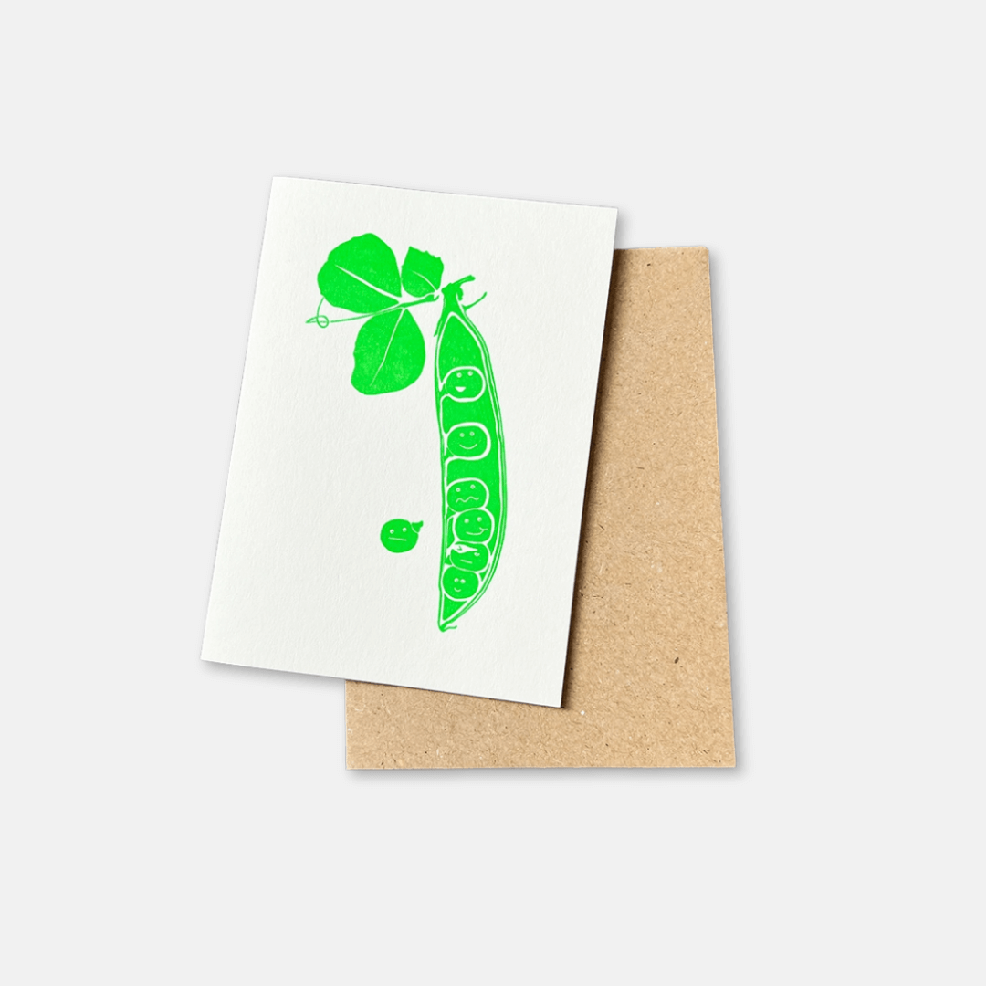 Pea Pod Mini Greetings Card