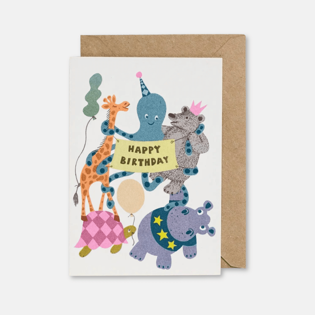 Riso Party Pets Kids Party Greetings Card