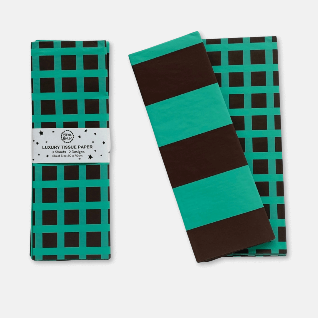 Turquoise & Chocolate Luxury Tissue Paper Pack