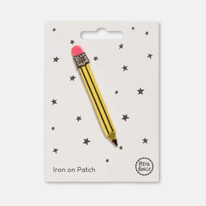 Yellow Pencil Iron-on Patch