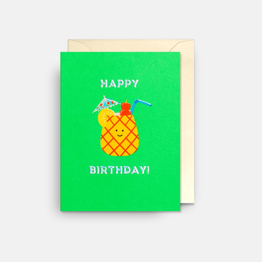 Piña Colada Birthday Mini Greetings Card