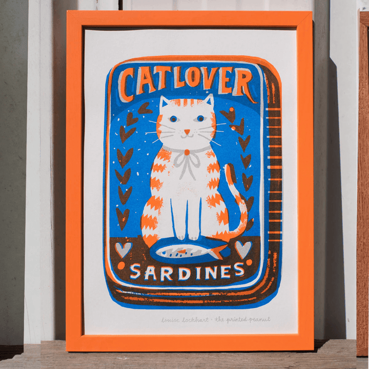 Cat Lover A4 Riso Print