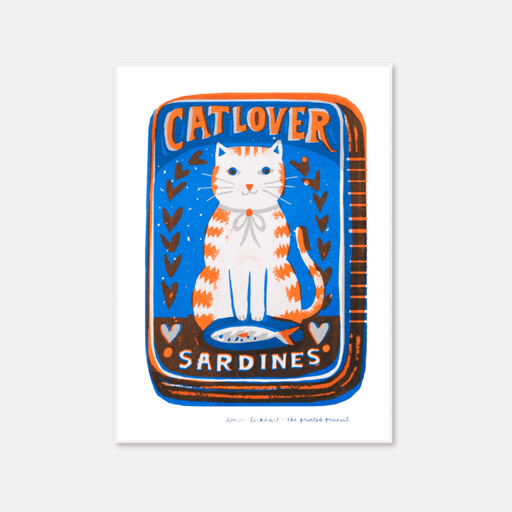 Cat Lover A4 Riso Print