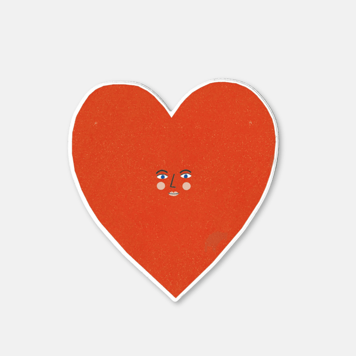 Smiling Heart Vinyl Sticker