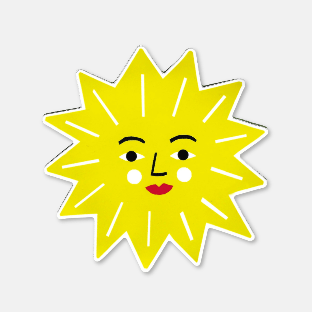 Smiling Sun Vinyl Sticker