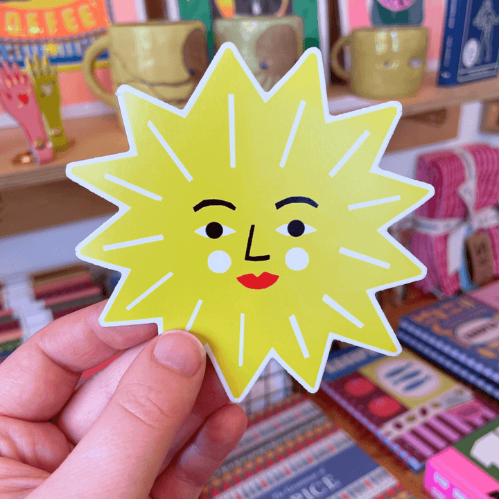 Smiling Sun Vinyl Sticker