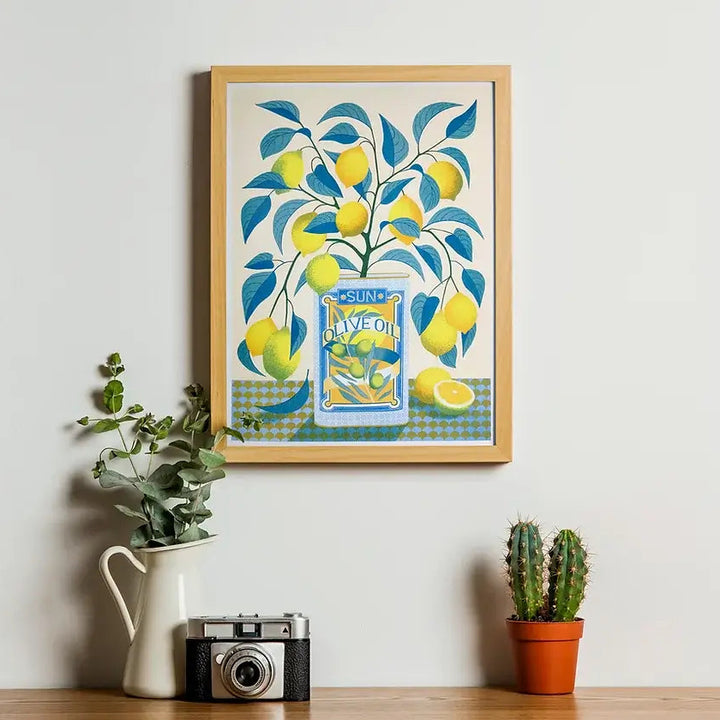 Lemon Tree A3 Risograph Print