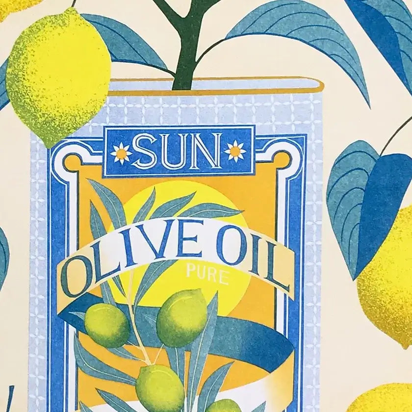 Lemon Tree A3 Risograph Print