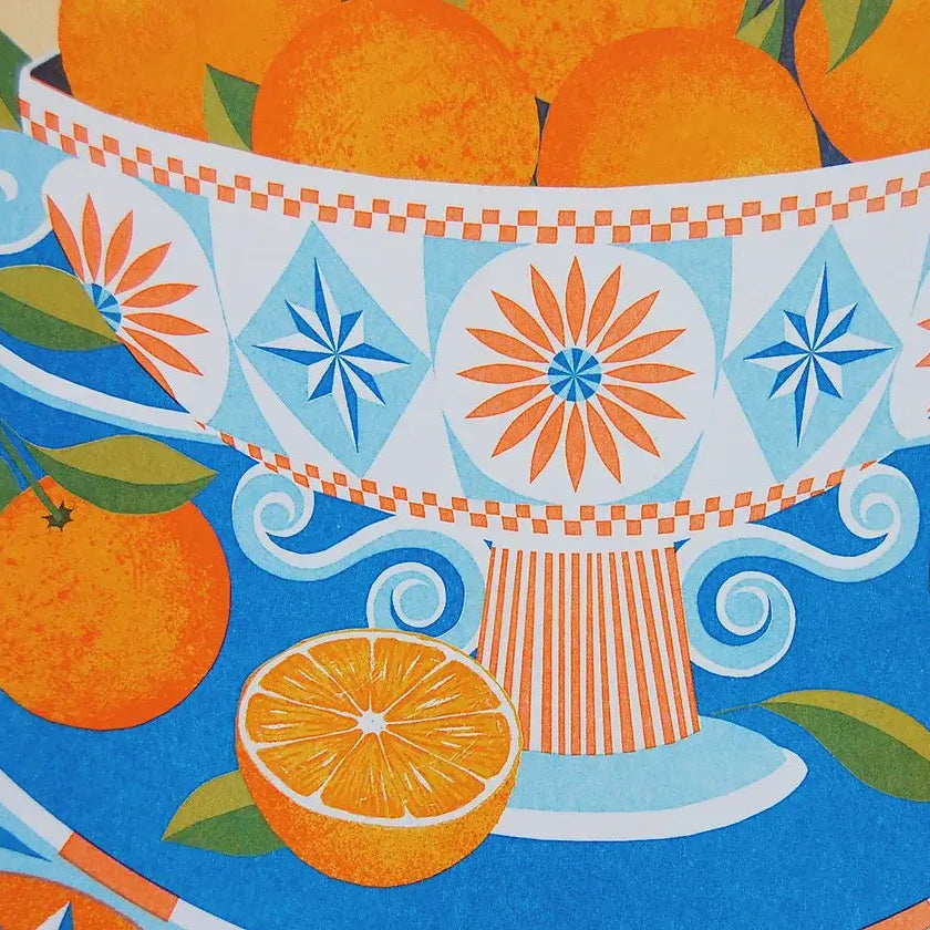 Orange Bowl A3 Risograph Print