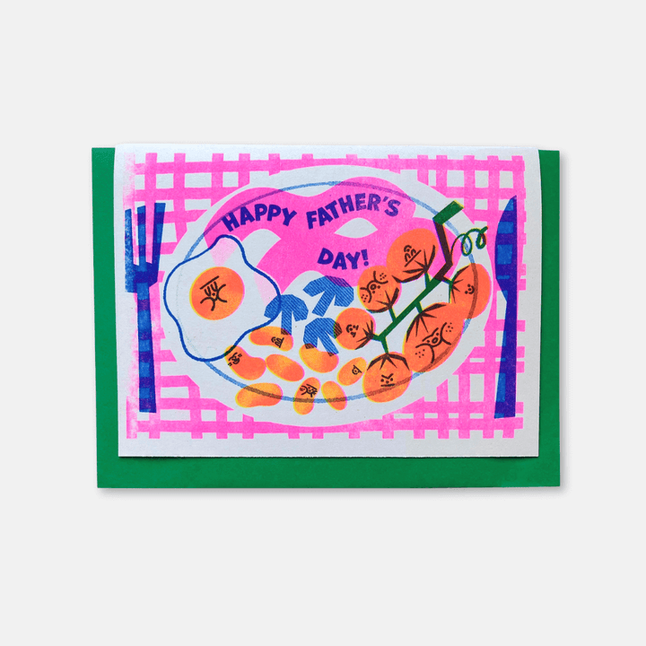 Father's Day Fry Up Riso Greetings Card