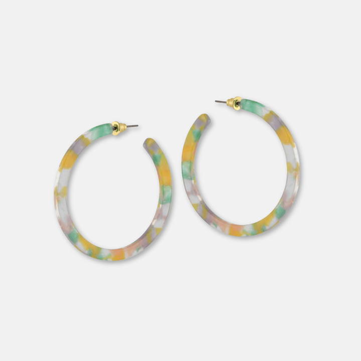 Thin Resin Hoop Earrings