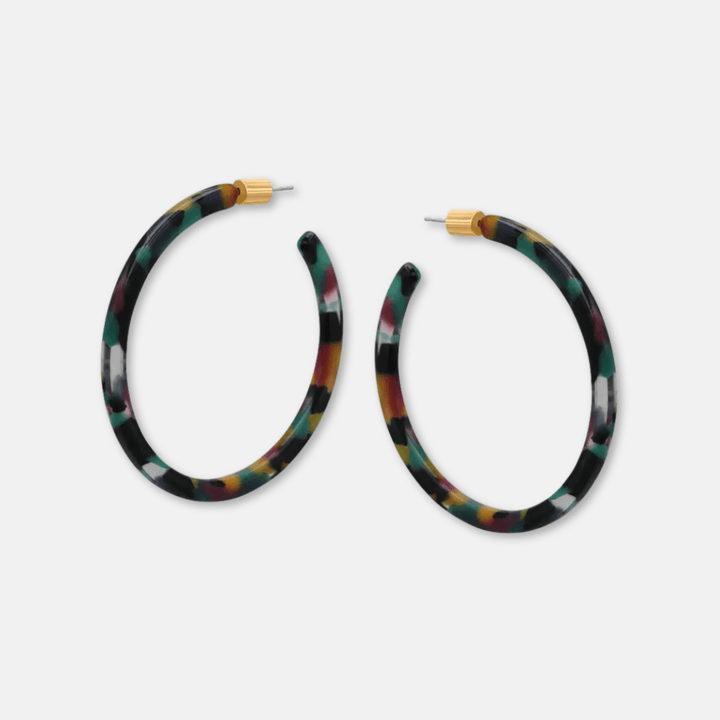 Thin Resin Hoop Earrings