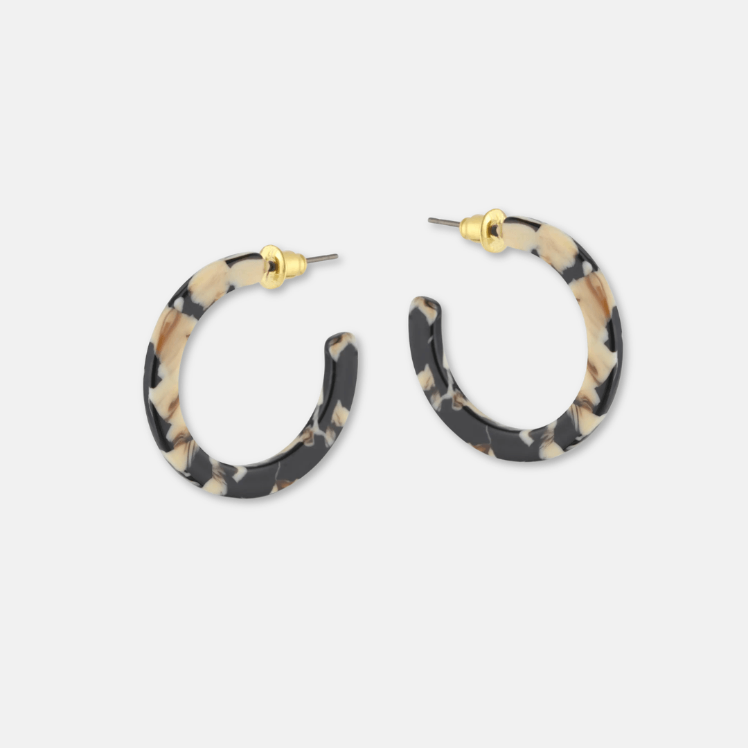 Tiny Resin Hoop Earrings