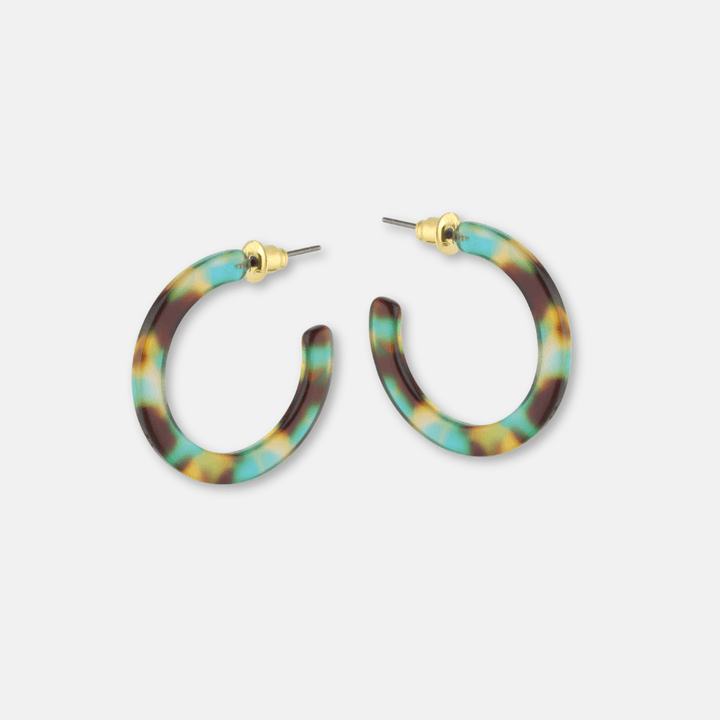 Tiny Resin Hoop Earrings