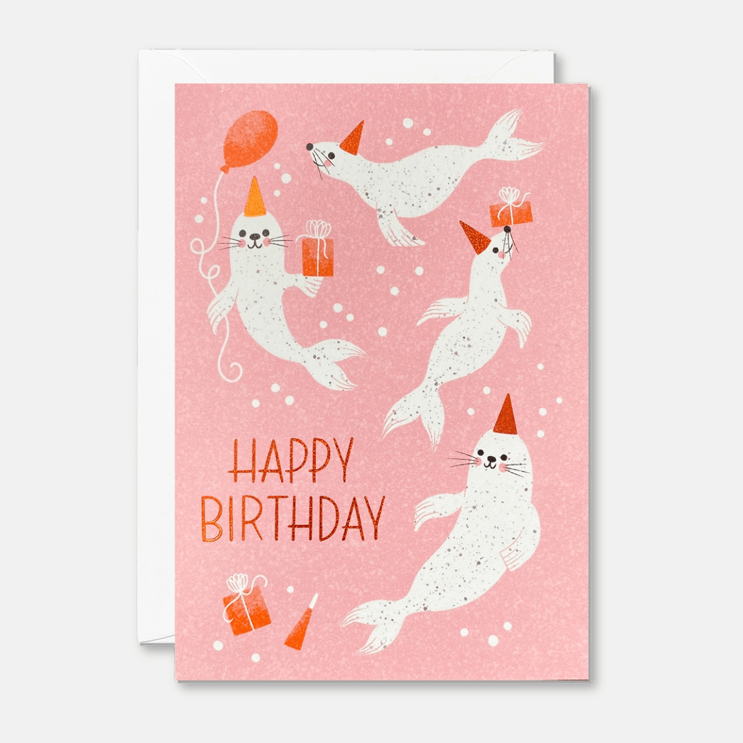 Birthday Seals Greetings Card