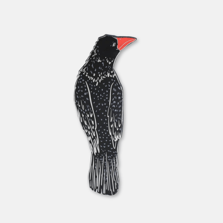 Rook in a Book Leather Bookmark